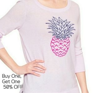 GAP Pink Pineapple Lightweight Sweater Medium